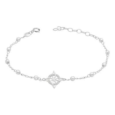 Joyaris - Pulsera Ajustable Nudo De Bruja Con Bolitas Diamantadas En Plata 925 Color Blanco Amuleto De Protección Y Estilo Esotérico - $239.99 en Mercado Libre | PrecioMX