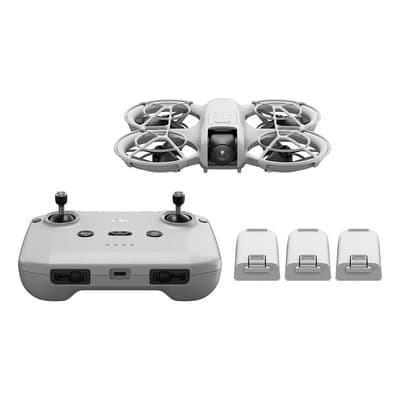 DJI Neo Pack Vuela Más, dron mini con cámara 4K UHD para adultos, Foto de 12MP, 135 g dron que vuela siguiéndote, despega desde la mano, seguimiento de objetivos, QuickShots, vídeo estabilizado