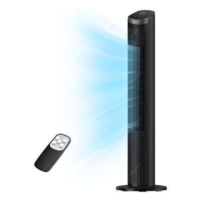 Ventilador De Torre Weluvfit Con Control Remoto 5 Velocidad Temporizador de 12 Horas Gris Plata Color Ventiladores Torre Para Dormitorio, Cocina, Oficina