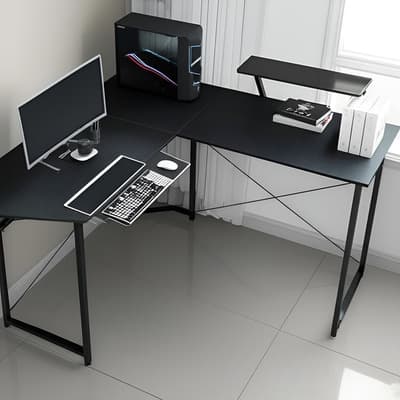 Escritorio Gamer Para Computadora En L Estilo Minimalista Y Moderno Juvenil Color Negro Especial Para Pc Y Para Cuartos Styrka