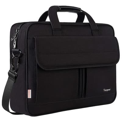 Maletín Portafolio Para Laptop De 15.6 In Hombre Impermeable Y Acolchado Maletin Para Laptop Tipo Bandolera Accesorios Para Laptop Maletín Para Ordenador Portátil Taygeer 1073 Negro