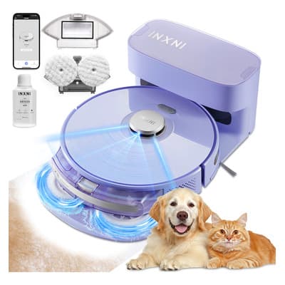 Robot Aspiradora Trapeadora Inteligente Automática Con Navegación Láser Lds, Succión Potente 2000pa, Control Por App Wifi, Filtro Hepa, Ideal Para Pelo De Mascotas, Polvo Y Residuos