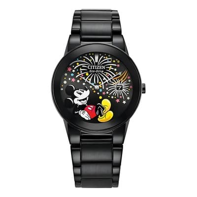 Citizen Disney Mickey Fiesta Unisex Au1095-57w .... Dcmstore Color de la correa Negro Color del bisel Negro Color del fondo Negro