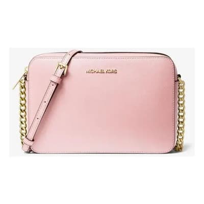 Michael Kors Bolsas Mk Rosa Crossbody Original Acabado De Los Herrajes Oro Color Rosa Claro Color De La Correa De Hombro Rosa Claro Diseño De La Tela Liso