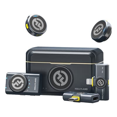 Micrófono Inalámbrico Solapa Hollyland Lark M2 Para Combo Color Negro