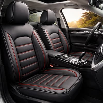 Funda Asientos Universal De Lujo Cuero Para Carro Vehiculo