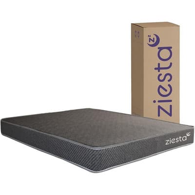 Colchón Matrimonial De Foam Plus Ziesta - 10 Cm De Altura Gris Oscuro