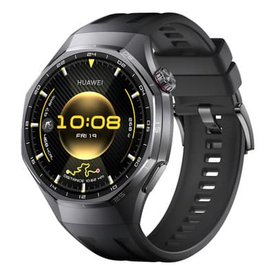 Smartwatch HUAWEI WATCH GT 6 Pro 46mm Reloj Inteligente Hombre, 1.47''AMOLED Pantalla, 21 Días de Batería, Ciclismo, GPS, NFC, ECG, SpO2, Compatible con iOS y Android, Correa de fluoroelastómero Negra