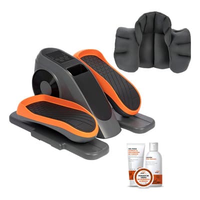 Eliptic Trainer Elítptica E0045-34 + cremas + compresa cervical color naranja