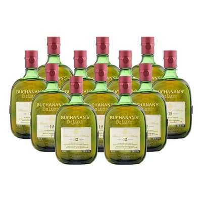 Paquete Buchanans Deluxe 12 Años Whisky 750 Ml 12 Piezas