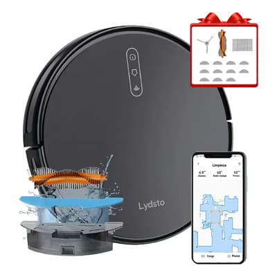 Lydsto G1 Aspirador y trapeadora Aspiradora Robot Inteligente Trapeadora Autocarga 5000pa Negro
