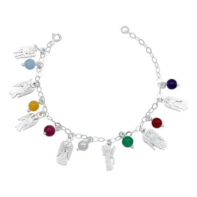 Pulsera Ajustable 7 Arcangeles Chakaras Laser Plata .925 Multicolor 6 Cm 19 Cm - $875.99 en Mercado Libre | PrecioMX