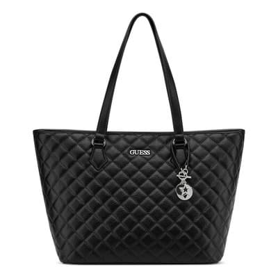 Bolsa Guess Carryall Mujer Wester Negro Pe997822-bla Acabado De Los Herrajes Níquel Diseño De La Tela Lisa