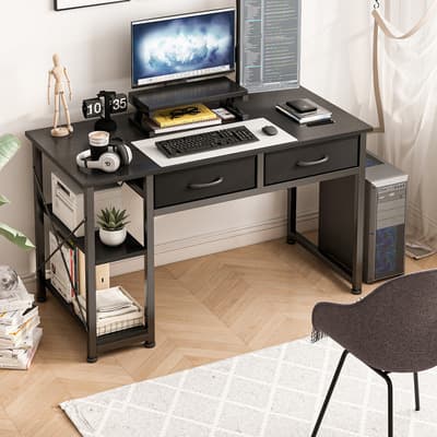 Mesas De Computación Escritorios Para Oficina Con Cajones Yoohui Bc100b Negro