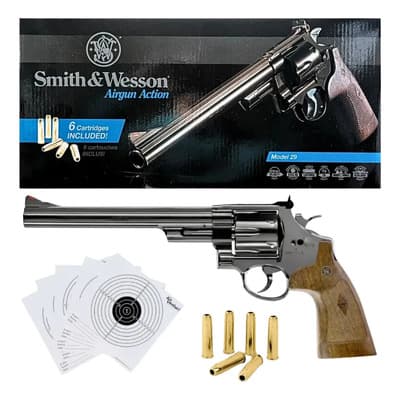 Revolver Smith Wesson M29 4.5 Mm Full Metal Cachas Madera Xchws