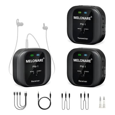 Sistema De Monitoreo Inalambrico In-ear Uhf 500 Mhz 10 Canales Transmisor Receptor De Cinturón Selección Mono/estéreo Iem Para Presentaciones En Vivo, Estudio Y Bandas Pm-1