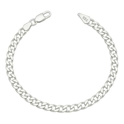 Pulsera Esclava Hombre Mujer Cubana Barbada Plata 925 4 Mm Color Plateado Diámetro 6 Cm Largo 21 Cm - $495.99 en Mercado Libre | PrecioMX