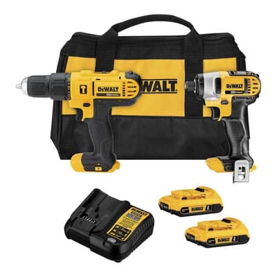 Kit Taladro Rotomartillo 1/2 In + Llave Impacto 20v Amarillo Dewalt