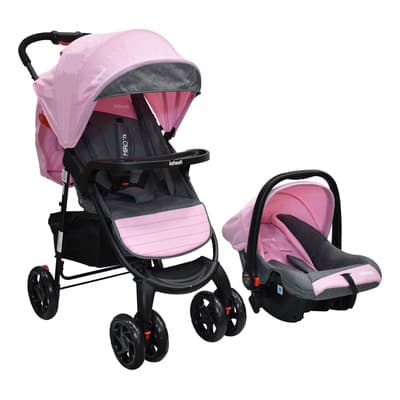Infanti Carriola Sistema De Viaje Hiro TS Con Portabebé Color Rosa