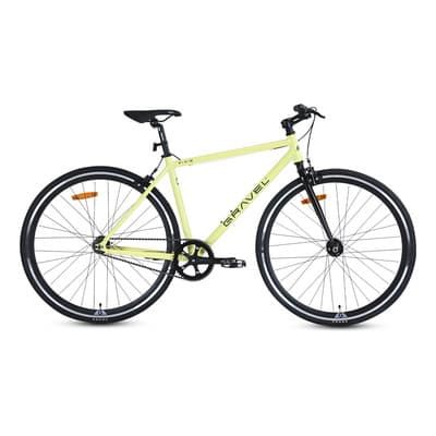 Bicicleta Gravel Fixie R700c Aluminio Color Amarillo Tamaño del cuadro L