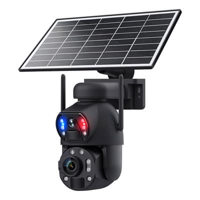 Cámara Solar Exterior 4g Sectec 6mp Zoom 36x Visión Nocturna Infrarroja Ip66 Negro