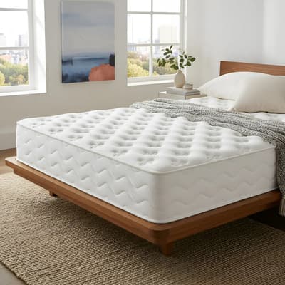 Colchón Queen Size Híbrido Ortopédico Memory Foam Premium Con Resorte Hipoalergénico Y Antibacteriano | Ergonómico, Soporta La Espalda Y Corrige La Postura | 150x190x23 Cm