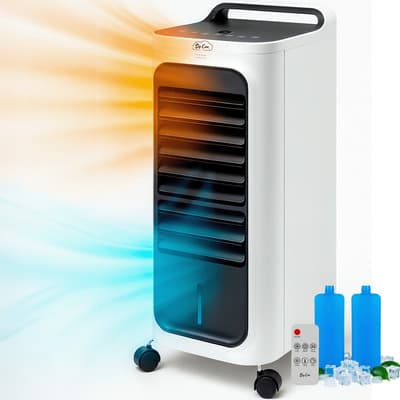 Enfriador de Aire Evaporativo 4en1 – Frío/Calor, Deshumidificador y Ventilador Portátil 5L