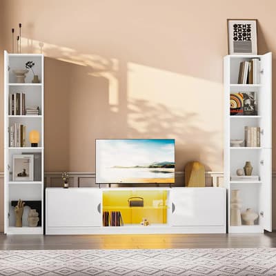 6 Capas Librero, Librero Organizador, Puerta Doble Alacena