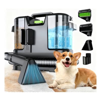 Aspiradora Para Limpiar Alfombras Y Manchas Dibailin® 1.8l+1.3l 16kpa Para Hogar O Auto Oficina 5m+1.5m