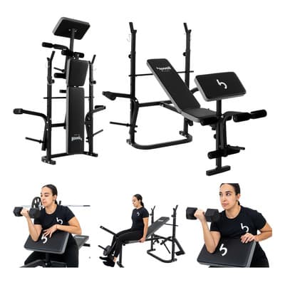 Banco Multiposiciones Gym Plegable Y Ajustable Pesas Bywell