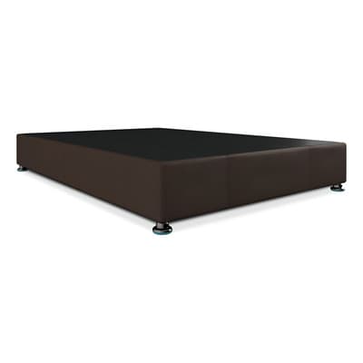 Base Cama King Size Firmeza Durax Tapizado Chocolate Color Marrón