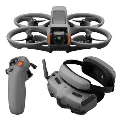 DJI Avata 2 Vuela Más Combo Dron FPV Cámara 4K 1 Batería Goggles 3 y RC Motion 3 Vuelo Inmersivo Protector de Hélices Integrado