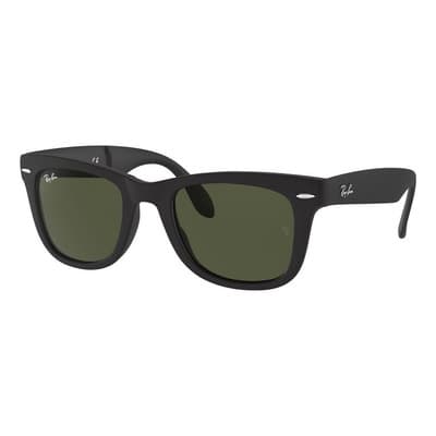 Arm. Solar Ray-ban Folding Wayfarer 0rb4105 Hombre Prot Uv Color 601S Color de la lente Verde Color de la varilla Negro Color del armazón Negro Diseño Protección UV