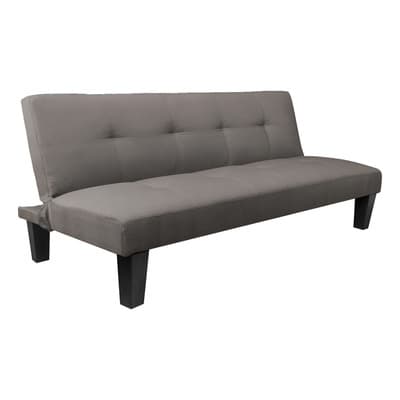 Sofá Cama Futón Para Sala Individual Bossa Liam 168cm Color Gris Diseño De La Tela Capitonado