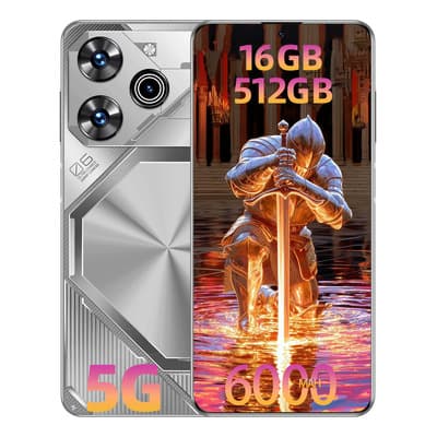 2026 El Más Popular Intelligent 5g Wifi Súper Barato Pava 6 Pro Bobarry Ram16gb / 512gb Smartphone 6.78 Pantalla Batería 6000mah Celular Desbloquea Android Phone Plateado