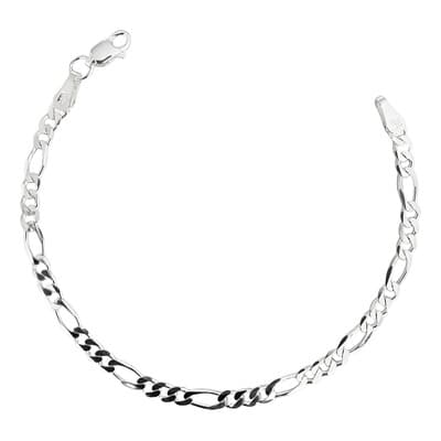 Joyaris Esclava Pulsera Fígaro 3x1 Hombre Mujer Plata 925 4 Mm Diámetro 7 Cm Largo 19 Cm - $465.99 en Mercado Libre | PrecioMX
