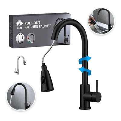 Grifo Cocina Monomando Extraíble Tarja Inoxidable Negro Mate - $289.00 en Mercado Libre | PrecioMX