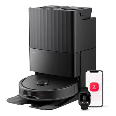 roborock QR798 Robot Aspirador y trapeador con Base Inteligente, Secado y Lavado automatico, succión Potente de 10.000 Pa, cepillos antienredos, Evitar obstáculos, Doble mopas con elevación de 10 mm