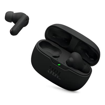 Auricular Jbl Vibe Beam 2 C/cancelacion De Ruido App 40hs. Color Negro