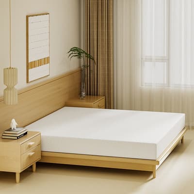 Colchón King Size De Espuma Viscoelástica Blanco 20cm Alto