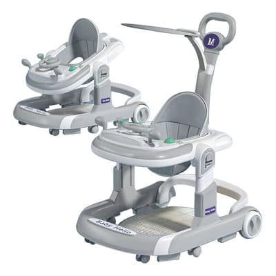 Andador Multifuncional Banna XBC-3 4 en 1 Gris Con Tablero Musical y Altura Ajustable