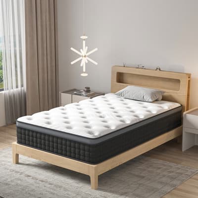 Colchon Individual Colchón Ortopedico Resortes Híbrido Memory Foam Espuma | Ergonómico Premium | Antialérgico Transpirabilidad Antibacteriana Antiácaros | Certificado Oeko-tex