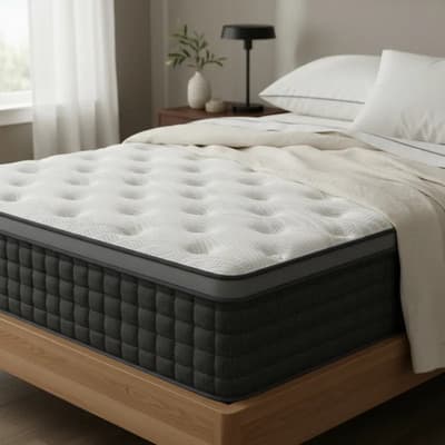 Colchón Queen Size Ortopédico Híbrido Premium Memory Foam Con Resorte Hipoalergénico Antibacteriano | Ergonómico Soporte Espalda | Corrige Tu Postura | Caja 25cm