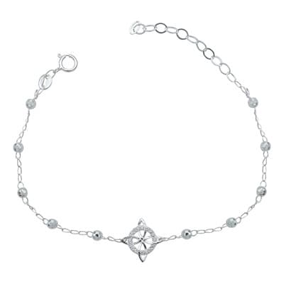 Pulsera Ajustable Nudo Bruja Bolitas Diamantadas Plata S925 Color Blanco Diámetro 1 Cm Largo 1 Cm - $239.99 en Mercado Libre | PrecioMX