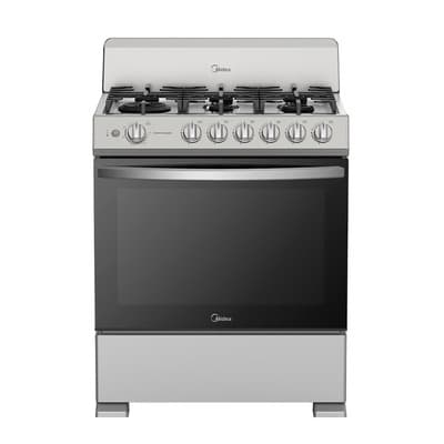 Estufa De Piso Midea Con Copete 30¨ Master Cook Plus Silver