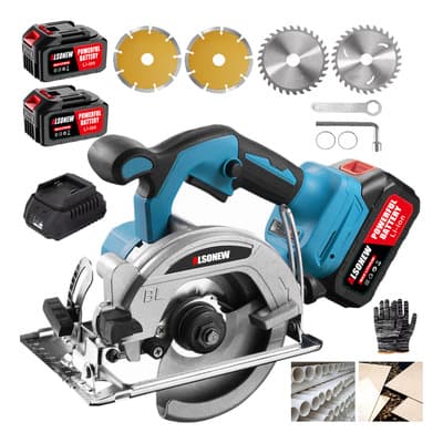 Sierra Circular Inalámbrica Eléctrica de Madera con 2bateria Alsonew