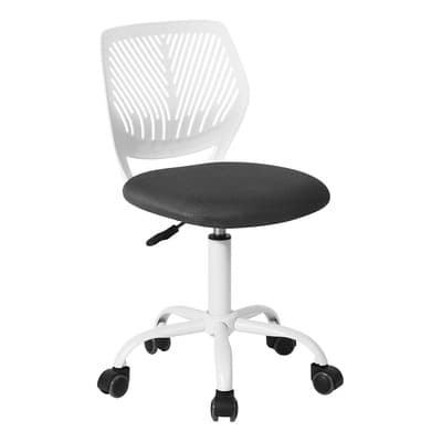 Silla Escritorio Ergonómica para Niños, Color Gris con Blanco, Giratoria y Altura Ajustable HOMEMAKE FURNITURE