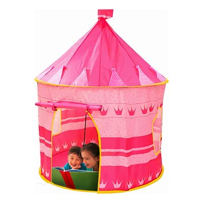 Casa De Campaña Para Niñas Y Niños Castillo Casa Plegable Color Castillo Rosa