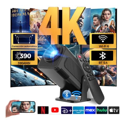 Proyector portátil MagCubic HY320 10000LM Android 11.0 HD1080P 4K proyector profesional de banda doble WiFi 6.0 BT5.0 con control remoto.