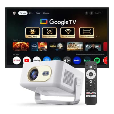 Proyector Mini Magcubic Hy300gt Portátil Full Hd Smarter Google Tv Os 400ansi Proyector Profesional Portatil Inteligente Wifi5 Dual Bluetooth5.0 Con Corrección Trapezoidal Y Puertos Hdmi/usb